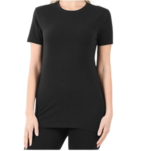 NWT COTTON ROUND NECK TOP & BIKE SHORTS SET - Picture 3 of 3